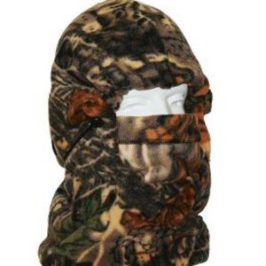 Fleece Gold and brown Camo Versatile Hood for snowmobiling snowboarding skiing
